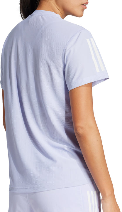 adidas Own The Run Short Sleeve Womens Running Top - Purple