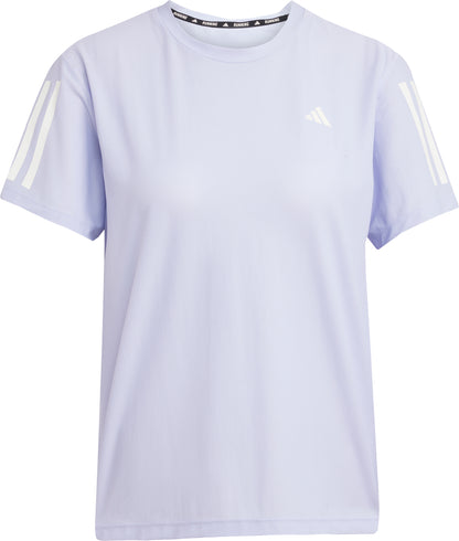 adidas Own The Run Short Sleeve Womens Running Top - Purple