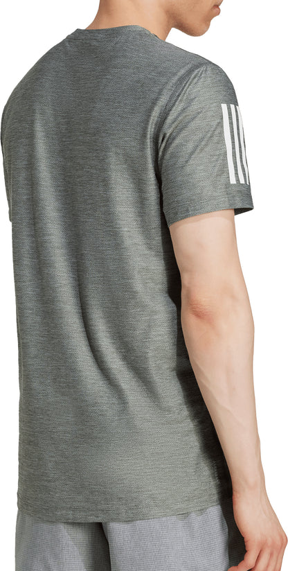 adidas Own The Run Short Sleeve Mens Running Top - Grey
