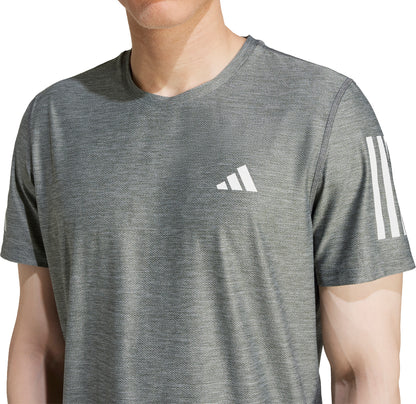 adidas Own The Run Short Sleeve Mens Running Top - Grey