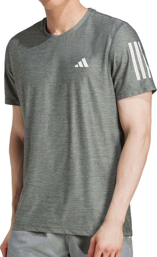 adidas Own The Run Short Sleeve Mens Running Top - Grey