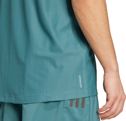 adidas Own The Run Short Sleeve Mens Running Top - Green