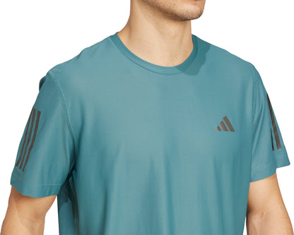 adidas Own The Run Short Sleeve Mens Running Top - Green