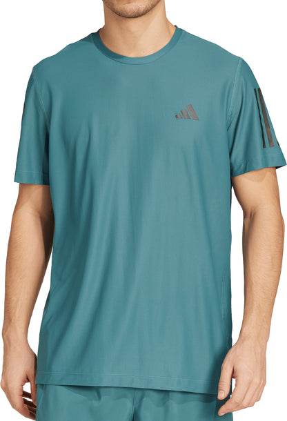adidas Own The Run Short Sleeve Mens Running Top - Green