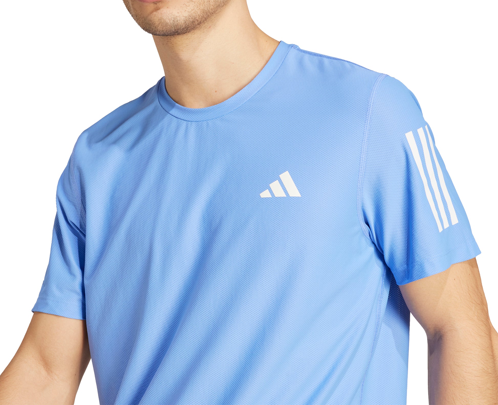 adidas Own The Run Short Sleeve Mens Running Top Blue – Start