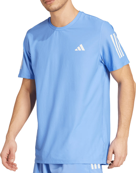 adidas Own The Run Short Sleeve Mens Running Top - Blue