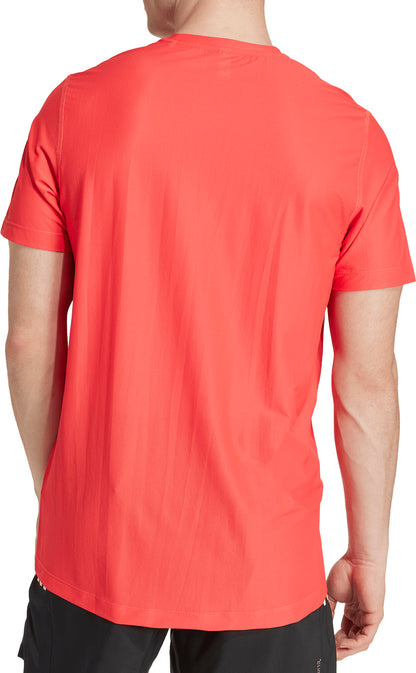 adidas Own The Run Short Sleeve Mens Running Top - Red