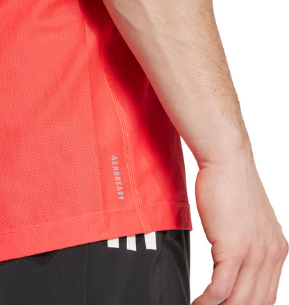 adidas Own The Run Short Sleeve Mens Running Top - Red