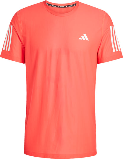 adidas Own The Run Short Sleeve Mens Running Top - Red