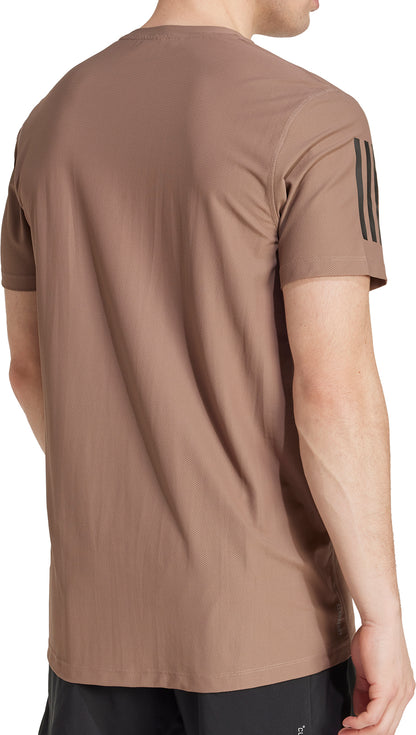 adidas Own The Run Short Sleeve Mens Running Top - Brown