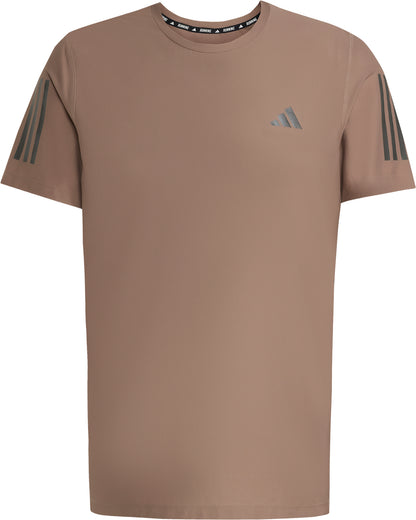 adidas Own The Run Short Sleeve Mens Running Top - Brown