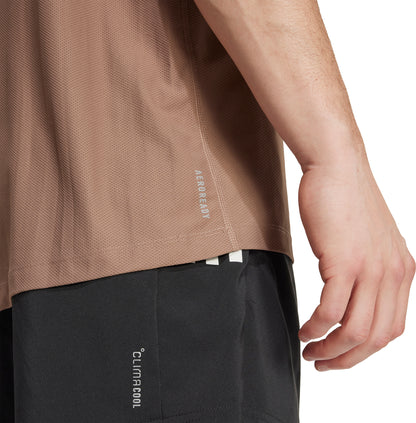 adidas Own The Run Short Sleeve Mens Running Top - Brown