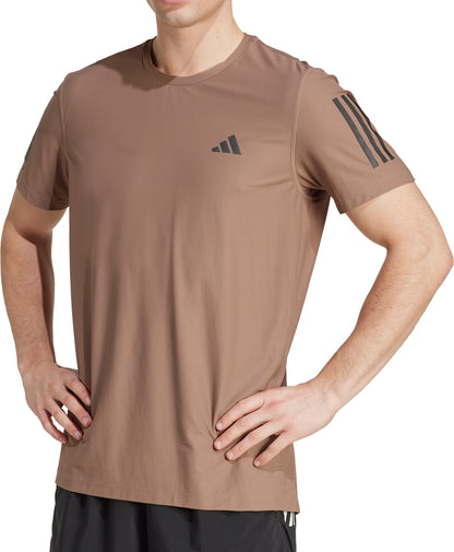 adidas Own The Run Short Sleeve Mens Running Top - Brown