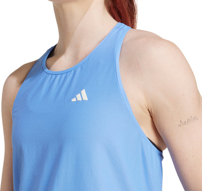 adidas Own The Run Womens Running Vest Tank Top - Blue