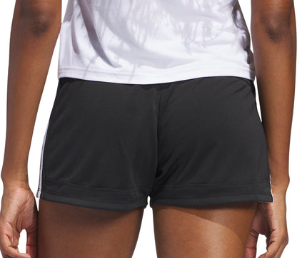 adidas Pacer 3 Stripes Knit Womens Training Shorts - Black