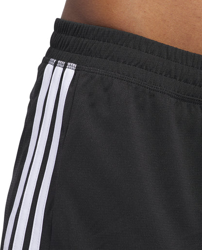 adidas Pacer 3 Stripes Knit Womens Training Shorts - Black