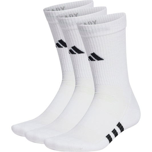 adidas Performance Cushioned (3 Pack) Crew Socks - White