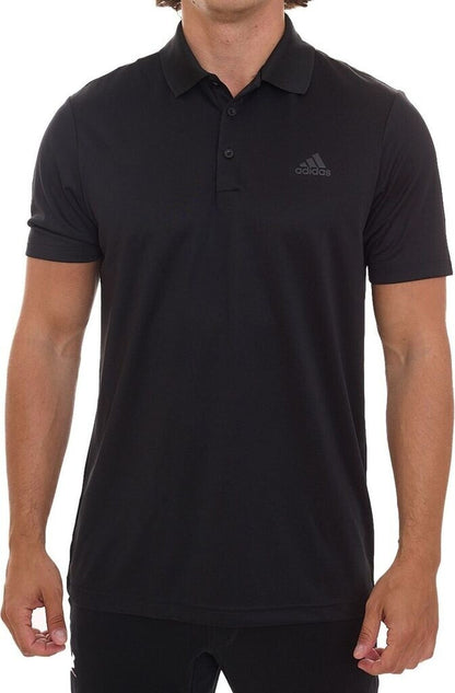 adidas Performance PrimeGreen Short Sleeve Mens Golf Polo Shirt - Black