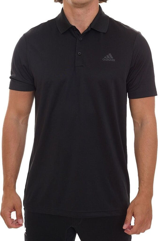 adidas Performance PrimeGreen Short Sleeve Mens Golf Polo Shirt - Black