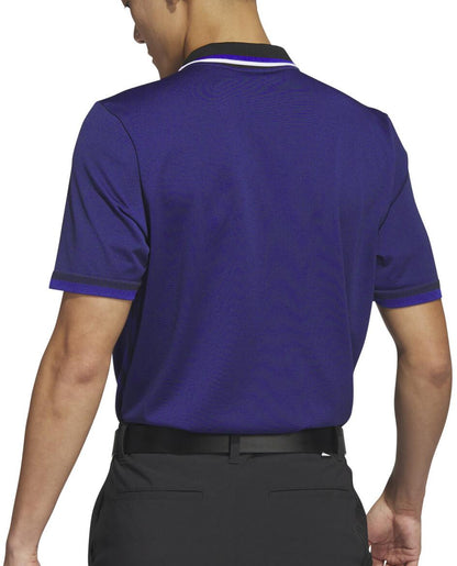adidas PrimeKnit Short Sleeve Mens Golf Polo Shirt - Blue