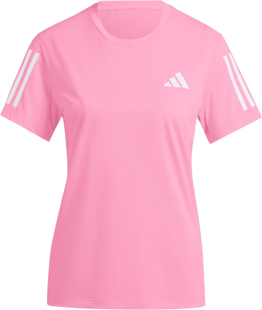 adidas RU Event Short Sleeve Womens Running Top - Pink
