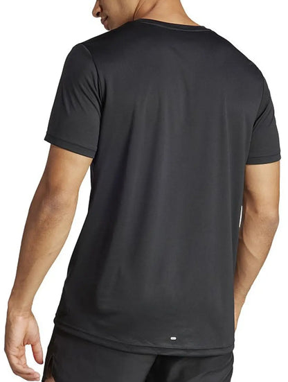 adidas Run It Short Sleeve Mens Running Top - Black
