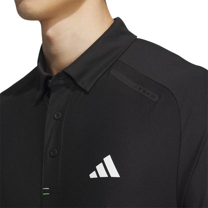 adidas Stretch Polo Long Sleeve Mens Golf Top - Black
