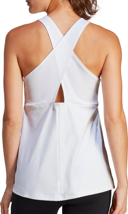 adidas Studio Womens Training Vest Tank Top - White