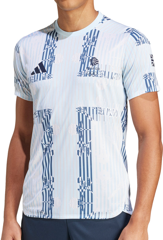 adidas Team GB Short Sleeve Mens Training Top - Blue