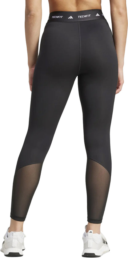 adidas Tech-Fit 3 Stripes Womens 7/8 Training Tights - Black