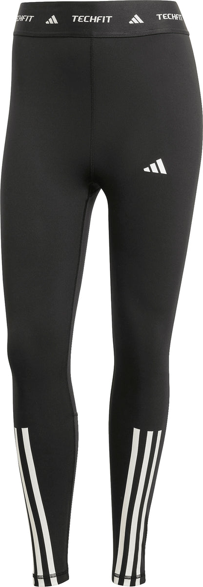 adidas Tech-Fit 3 Stripes Womens 7/8 Training Tights - Black