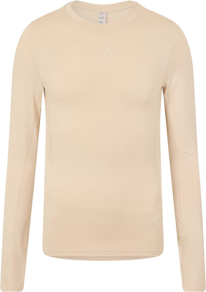 adidas Tech-Fit AeroReady Long Sleeve Mens Training Top - Beige