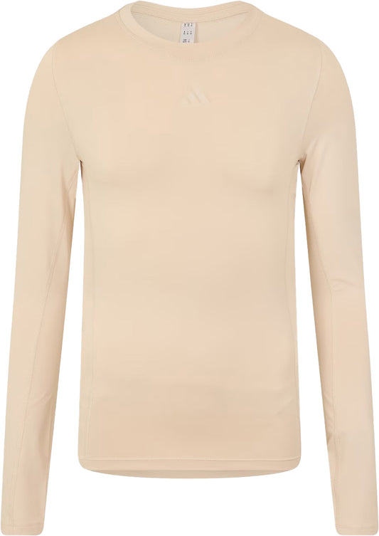 adidas Tech-Fit AeroReady Long Sleeve Mens Training Top - Beige