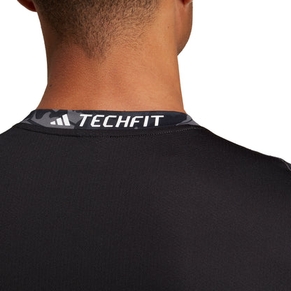 adidas Tech Fit Short Sleeve Mens Training Top - Black