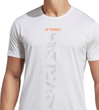 adidas Terrex Agravic Short Sleeve Mens Running Top - White