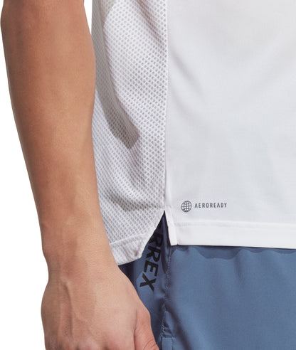 adidas Terrex Agravic Short Sleeve Mens Running Top - White