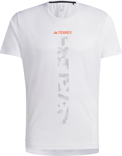 adidas Terrex Agravic Short Sleeve Mens Running Top - White