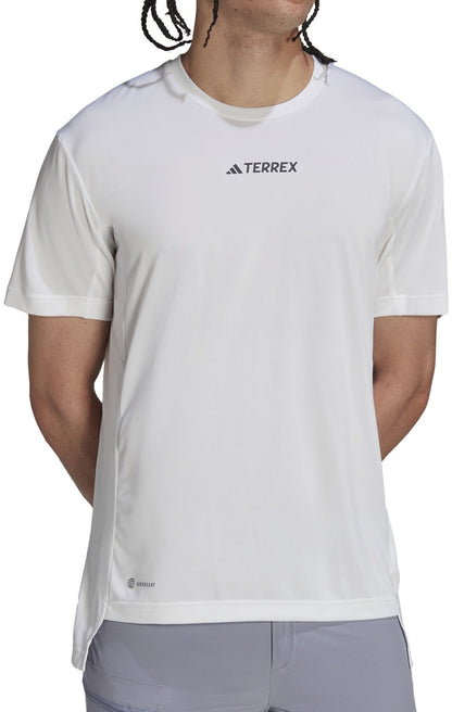 adidas Terrex Multi Short Sleeve Mens Running Top - White