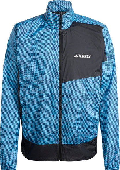 adidas Terrex Trail Mens Running Jacket - Blue