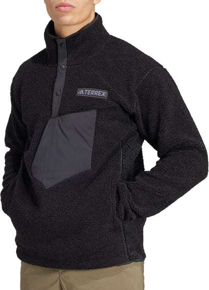 adidas Terrex Xploric High Pile Fleece Mens Sweatshirt - Black