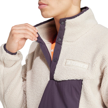 adidas Terrex Xploric High Pile Fleece Mens Sweatshirt - Beige