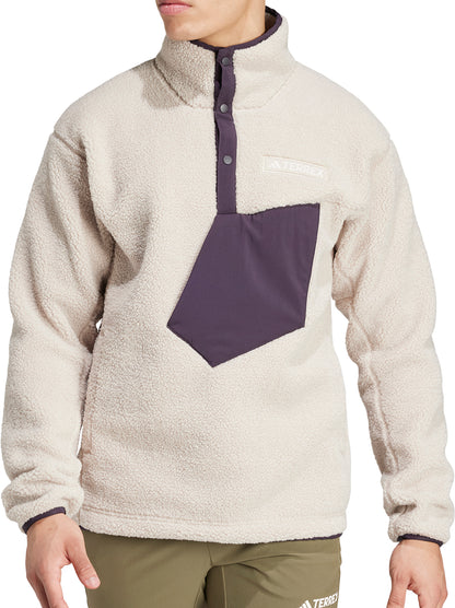 adidas Terrex Xploric High Pile Fleece Mens Sweatshirt - Beige