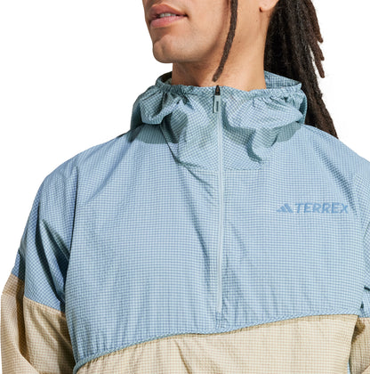 adidas Terrex Xploric Wind Mens Anorak Jacket - Blue