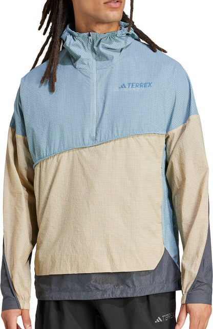 adidas Terrex Xploric Wind Mens Anorak Jacket - Blue