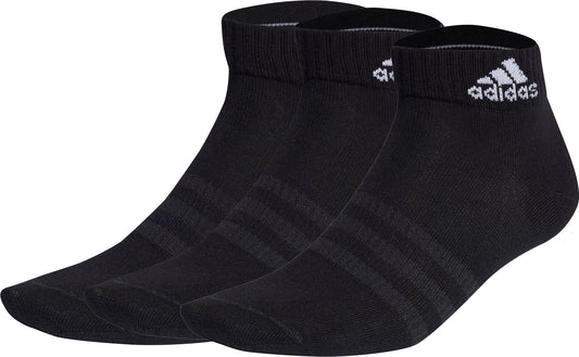 adidas Thin And Light (3 Pack) Ankle Socks - Black