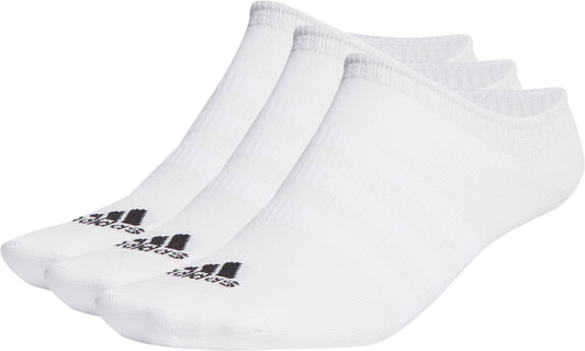adidas Thin And Light (3 Pack) No Show Socks - White