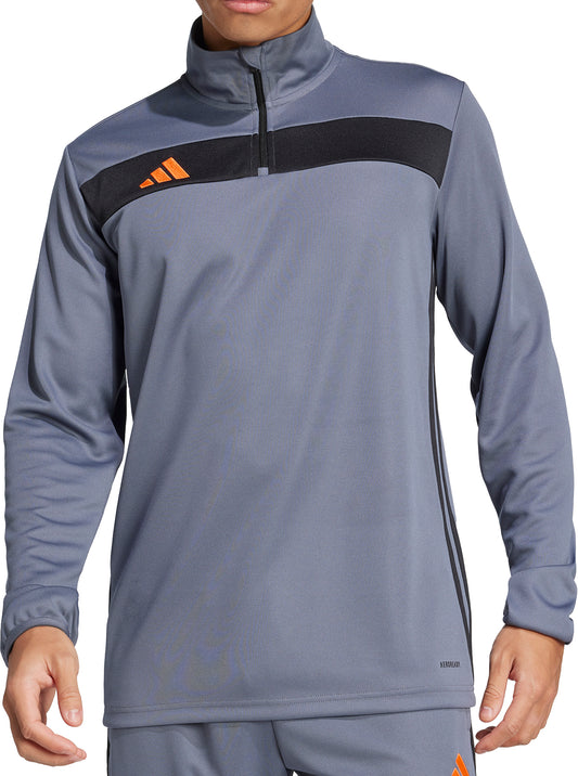 adidas Tiro 25 Essentials Half Zip Long Sleeve Mens Training Top - Grey