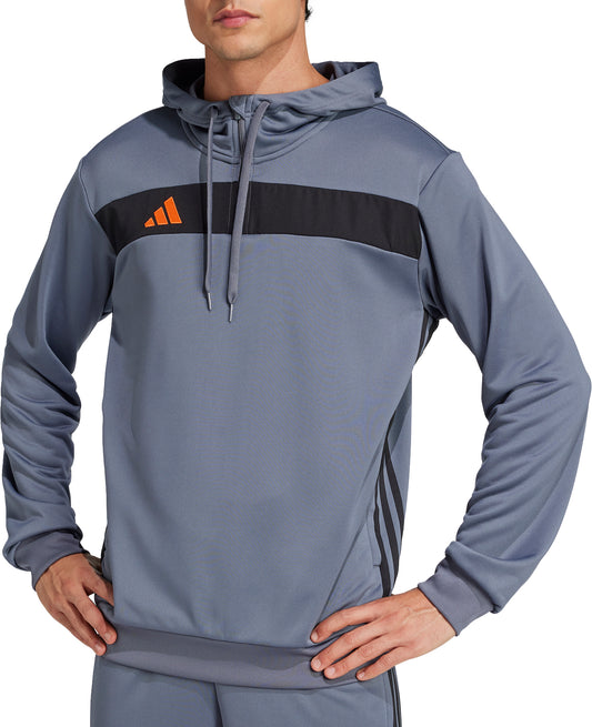 adidas Tiro 25 Essentials Half Zip Hooded Long Sleeve Mens Training Top - Grey