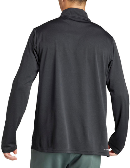 adidas Train Essentials Half Zip Long Sleeve Mens Training Top - Black