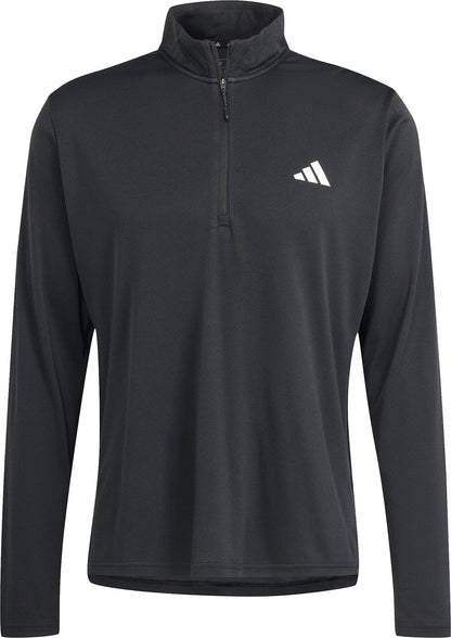 adidas Train Essentials Half Zip Long Sleeve Mens Training Top - Black